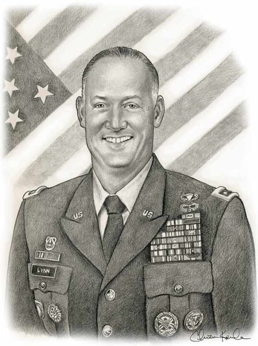 General Lynn, general alan lynn, general lynn portrait, general lynn us army, general alan lynn pencil portrait