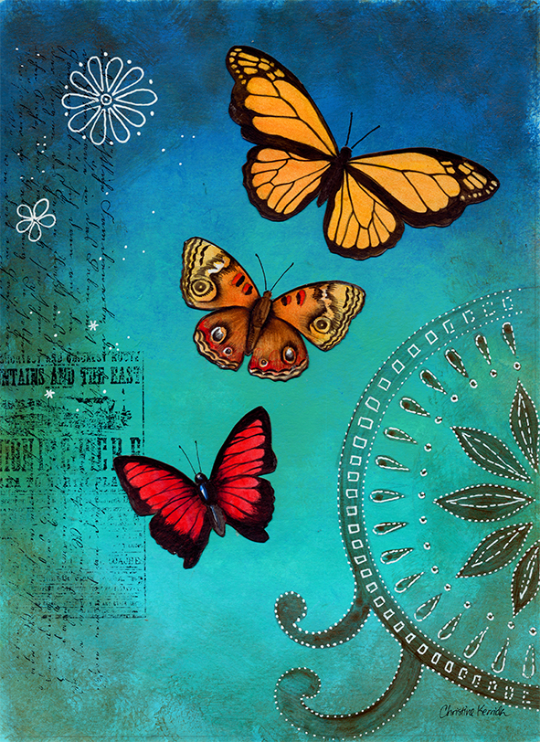 Floursecent Blue Butterflies